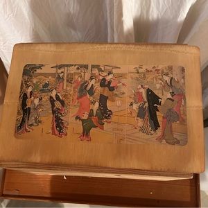 Vintage Japanese bamboo mat prints